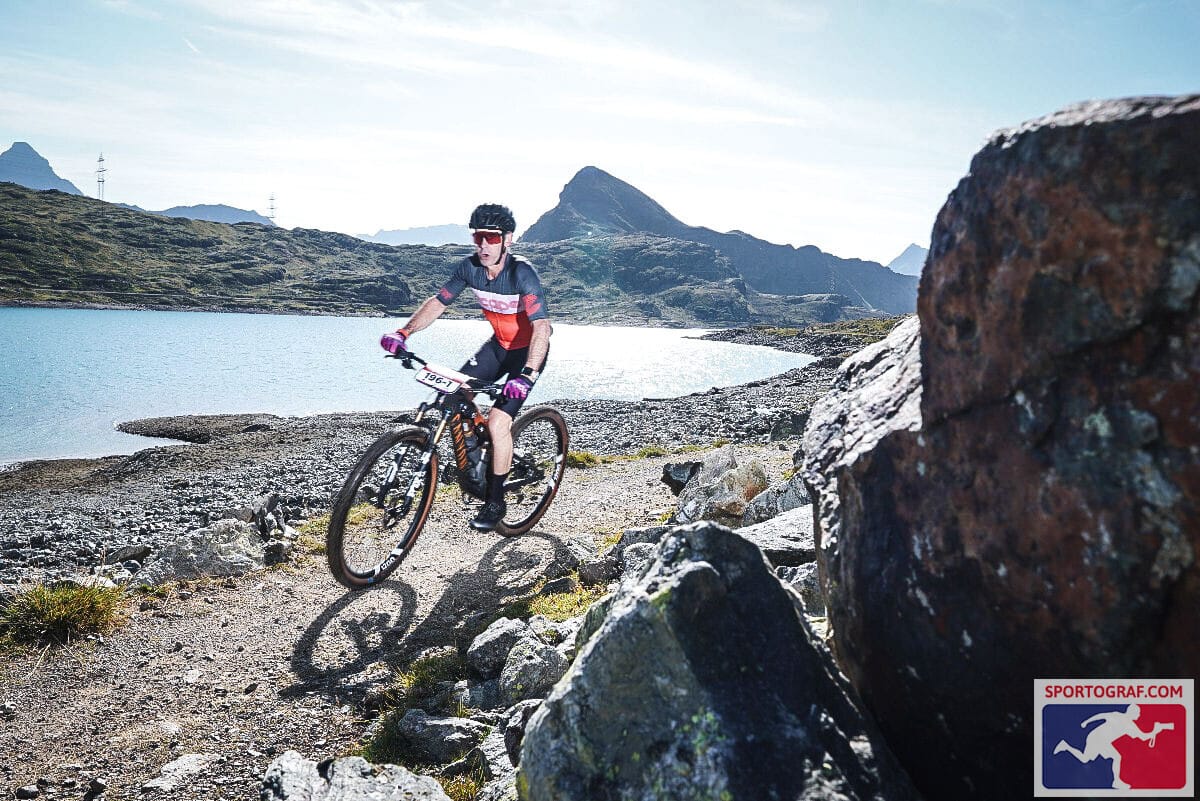 Time trial mode just below the Bernina Glacier