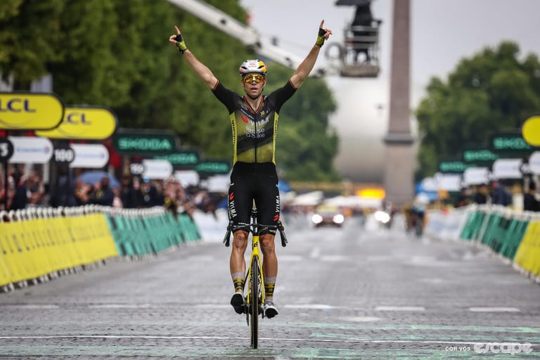 Van Aert drops Pogačar to take popular victory in Paris, as the Slovenian seals fourth Tour title