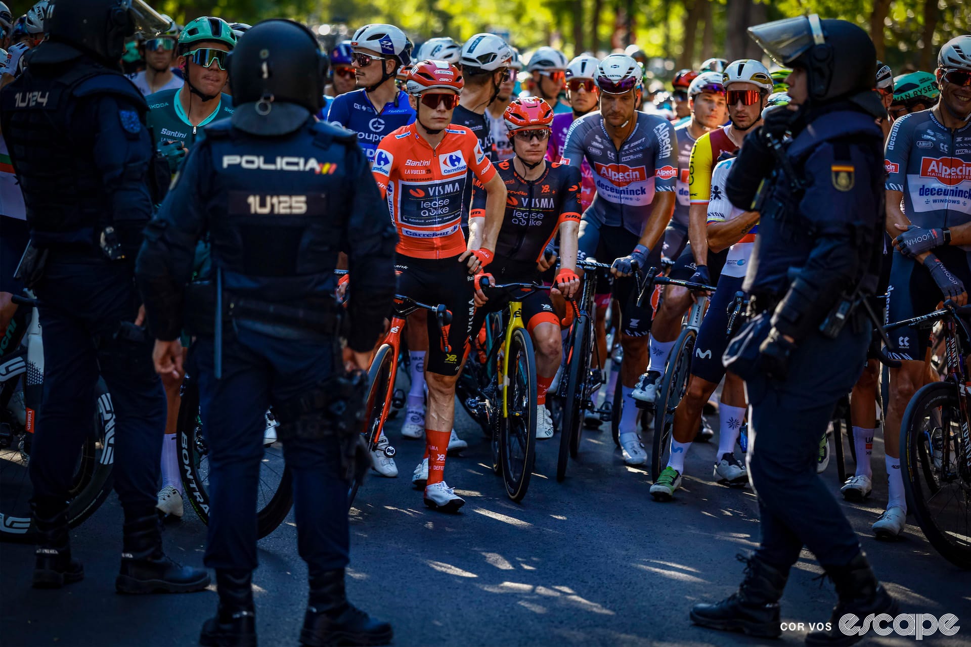 The Vuelta a España ends in subdued fashion as protests halt the race in Madrid