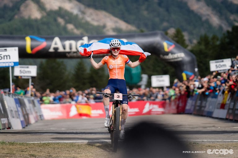 MTB World Champs: Puck Pieterse caps off superb summer with her first elite title